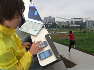 スマホdeリレーと小型無人飛行機中継システムとの相互接続実験に成功