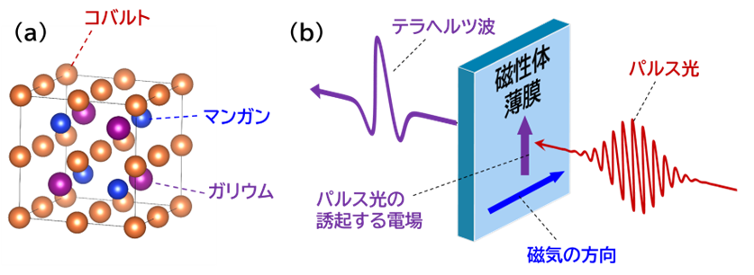 特殊な磁性体を使い従来の約4倍高強度の光誘起テラヘルツ波発生に成功