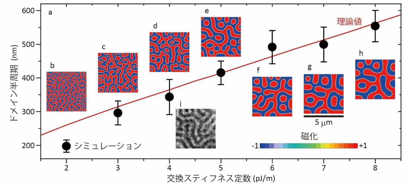スパコンと顕微鏡で磁石のつながりの強さを測ることに成功