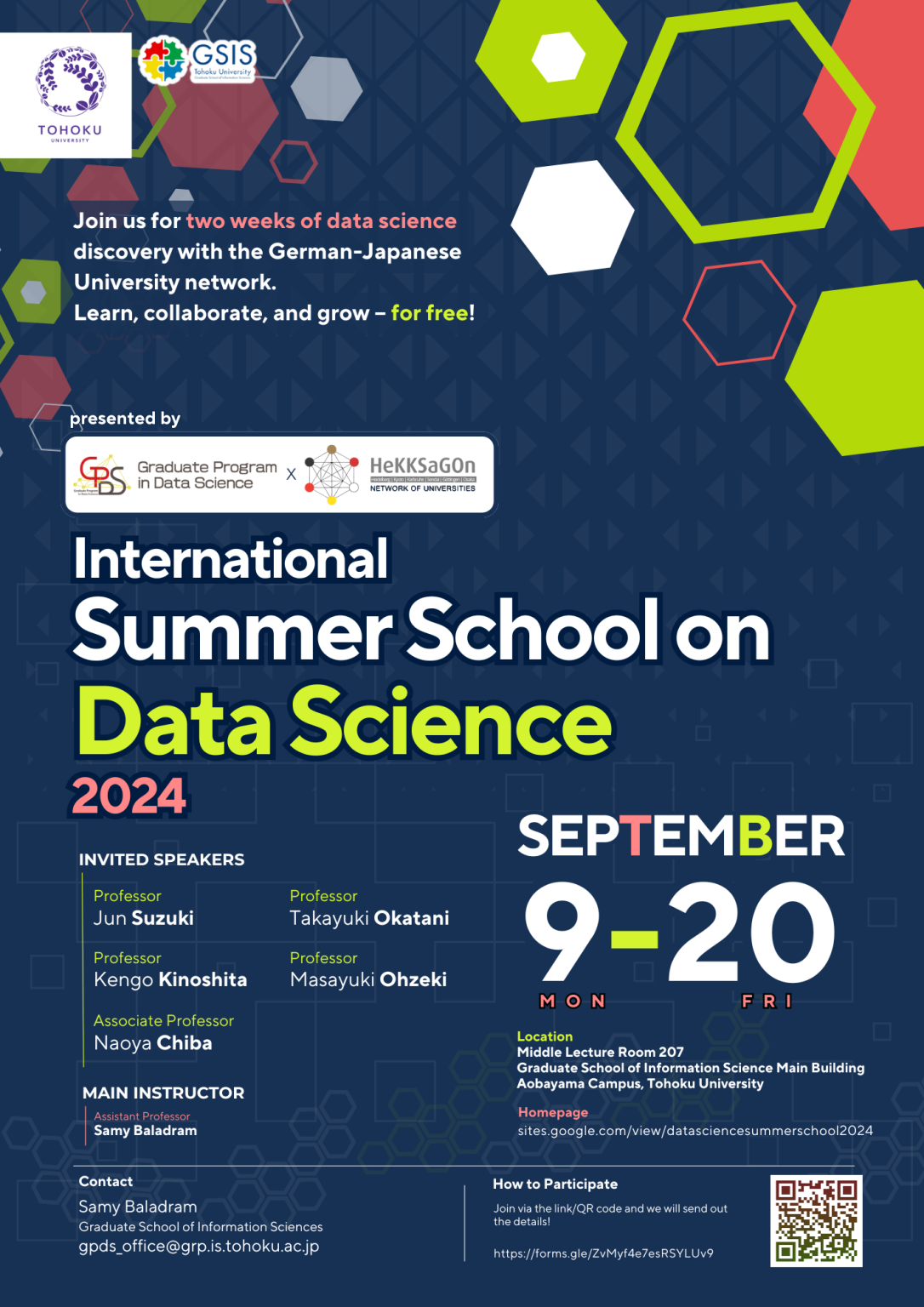 Report of HeKKSaGOn Data Science Summer School Tohoku University