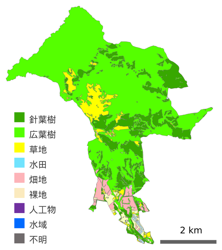 センター構内の土地利用分類図